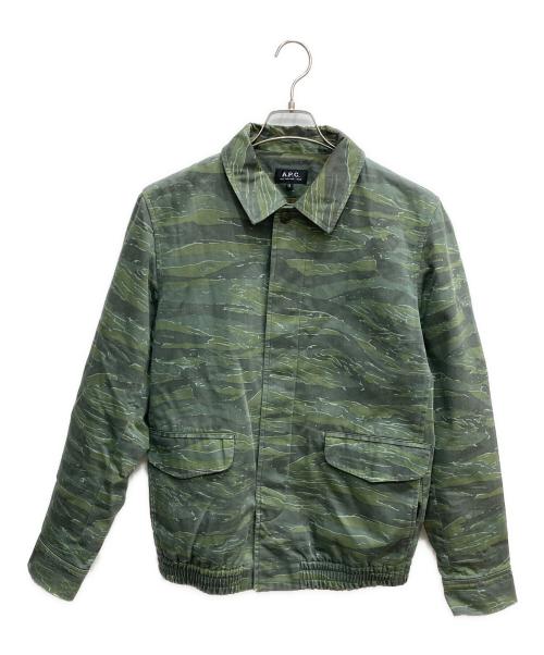 A.P.C.（アーペーセー）A.P.C. (アーペーセー) タイガーカモジャケット グリーン サイズ:Sの古着・服飾アイテム
