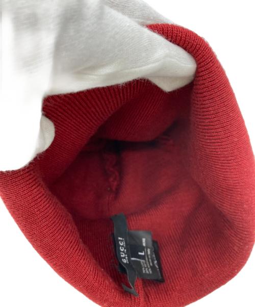 GUCCI（グッチ）GUCCI (グッチ) ニット帽 レッド サイズ:Lの古着・服飾アイテム