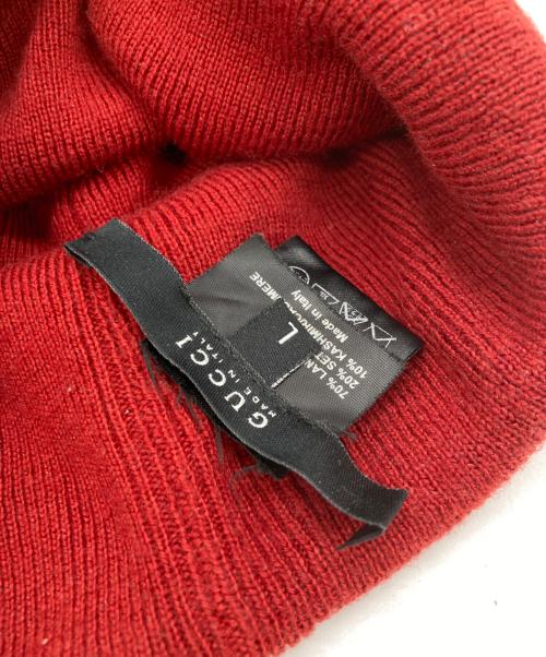 GUCCI（グッチ）GUCCI (グッチ) ニット帽 レッド サイズ:Lの古着・服飾アイテム