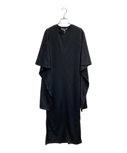 UN3D.（アンスリード）UN3D. (アンスリード) ケープスリーブワンピース ブラック サイズ:36の古着・服飾アイテム