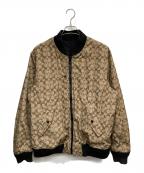 COACHコーチ）の古着「SIGNATURE MA-1 JACKET」｜ベージュ