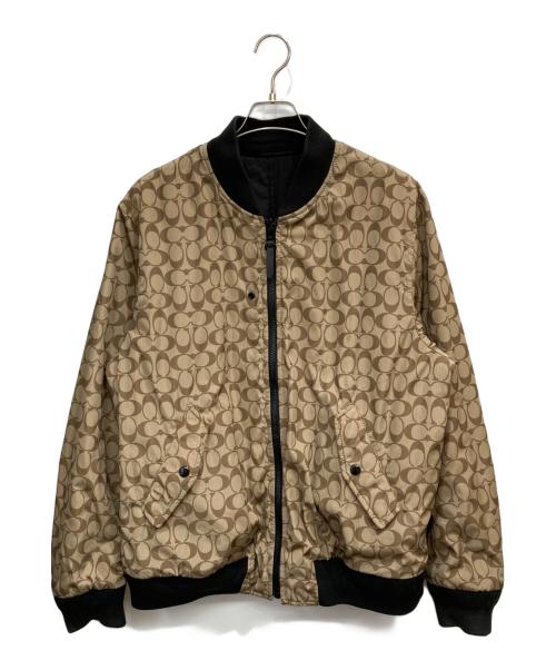 COACH（コーチ）COACH (コーチ) SIGNATURE MA-1 JACKET ベージュ サイズ:表記なしの古着・服飾アイテム