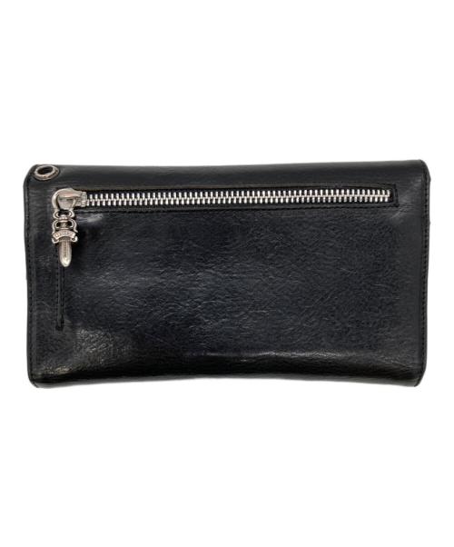 CHROME HEARTS（クロムハーツ）CHROME HEARTS (クロムハーツ) ウェーブウォレット ブラックの古着・服飾アイテム