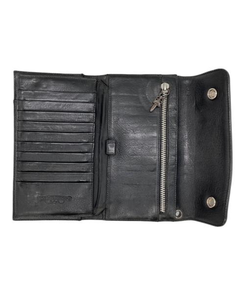 CHROME HEARTS（クロムハーツ）CHROME HEARTS (クロムハーツ) ウェーブウォレット ブラックの古着・服飾アイテム