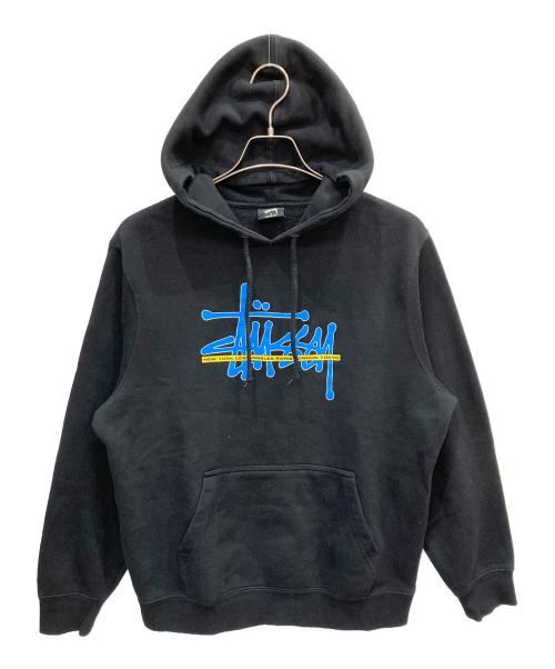 stussy（ステューシー）stussy (ステューシー) プリントパーカー ブラック サイズ:Sの古着・服飾アイテム