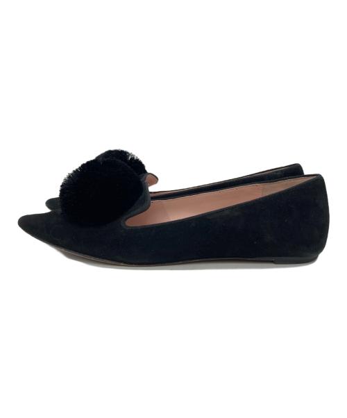 Kate Spade（ケイトスペード）Kate Spade (ケイトスペード) AMOUR POM FLAT ブラック サイズ:23の古着・服飾アイテム