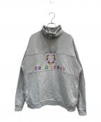 FRED PERRYフレッドペリー）の古着「ハーフジップスウェット」｜ライトグレー