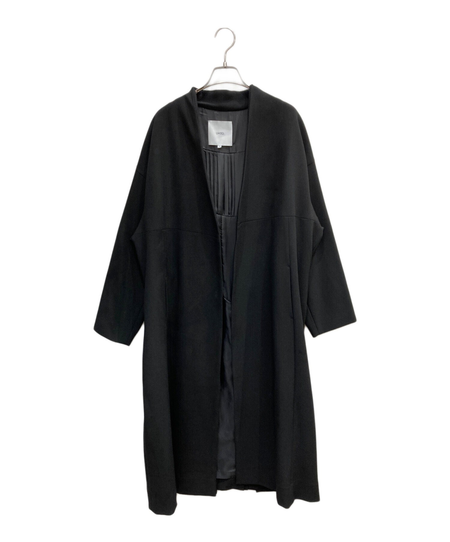 UN3D. 早い者勝ち！アンスリード フード付きポンチョコート ブラック