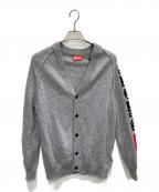 DIESELディーゼル）の古着「K-SARRI サイドロゴカーディガン」｜ライトグレー