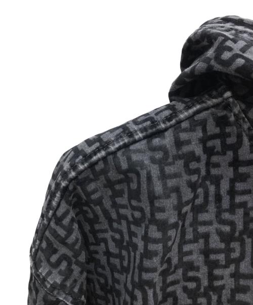 DIESEL（ディーゼル）DIESEL (ディーゼル) D-UM-RIB-NE ジャガードプルオーバーパーカー ブラック サイズ:XSの古着・服飾アイテム