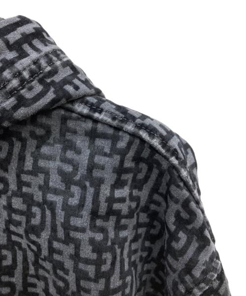 DIESEL（ディーゼル）DIESEL (ディーゼル) D-UM-RIB-NE ジャガードプルオーバーパーカー ブラック サイズ:XSの古着・服飾アイテム