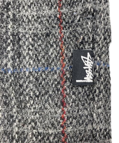 stussy（ステューシー）stussy (ステューシー) Harris Tweed (ハリスツイード) mix up beach pants ブルー×グレー サイズ:XLの古着・服飾アイテム