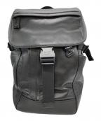 BRAUN BUFFELブラウンビュッフェル）の古着「レザーリュック」｜ブラック