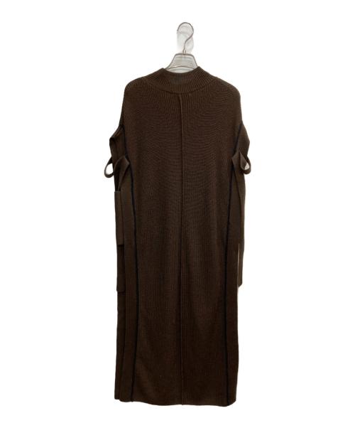 PUBLIC TOKYO（パブリックトウキョウ）PUBLIC TOKYO (パブリックトウキョウ) ロングベストシャツセットワンピ ブラウン×ブラック サイズ:FREE 未使用品の古着・服飾アイテム