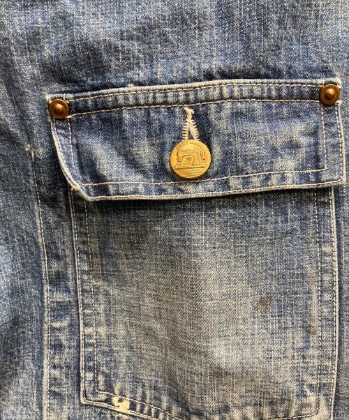 SAINT MICHAEL（セントマイケル）SAINT MICHAEL (セントマイケル) HEART TAG COVERALL インディゴ サイズ:Mの古着・服飾アイテム