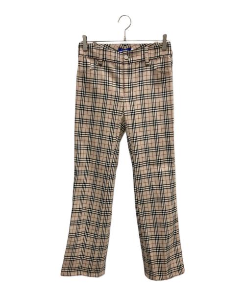 BURBERRY BLUE LABEL（バーバリー ブルー レーベル）BURBERRY BLUE LABEL (バーバリーロンドンブルーレーベル) ノバチェックパンツ ベージュ サイズ:36の古着・服飾アイテム