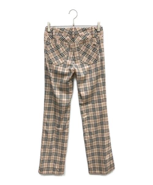 BURBERRY BLUE LABEL（バーバリー ブルー レーベル）BURBERRY BLUE LABEL (バーバリーロンドンブルーレーベル) ノバチェックパンツ ベージュ サイズ:36の古着・服飾アイテム