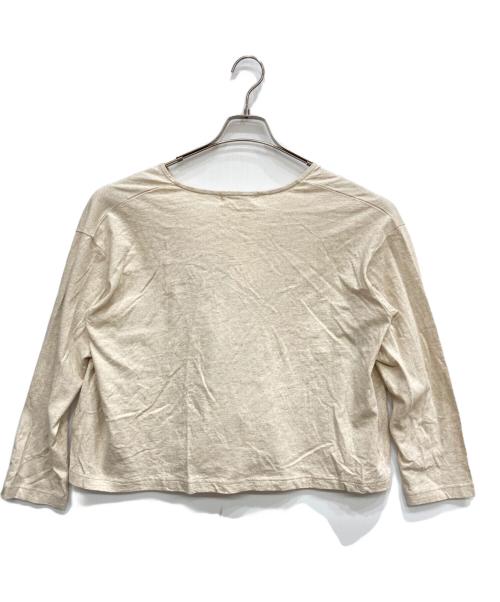 tumugu（ツムグ）tumugu (ツムグ) コットンベルギーリネン天竺×コットンヘンプガーゼ カーディガン ベージュ サイズ:FREE 未使用品の古着・服飾アイテム