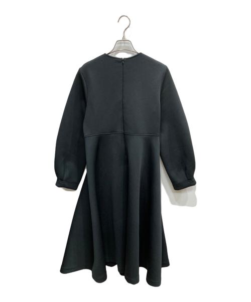 quaranciel（カランシエル）quaranciel (カランシエル) ダブルジャージーフレアミディワンピース ブラック サイズ:Fの古着・服飾アイテム