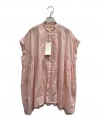 SUZUKI TAKAYUKIスズキタカユキ）の古着「band-sleeve tunic」｜ピンク
