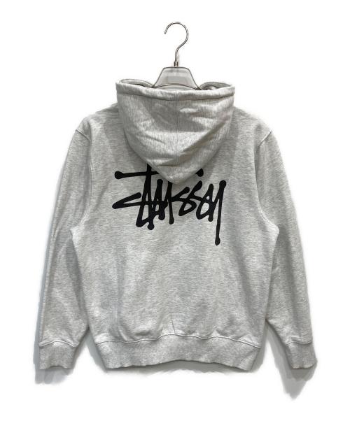 stussy（ステューシー）stussy (ステューシー) ストックロゴプルオーバーパーカー ライトグレー サイズ:Sの古着・服飾アイテム