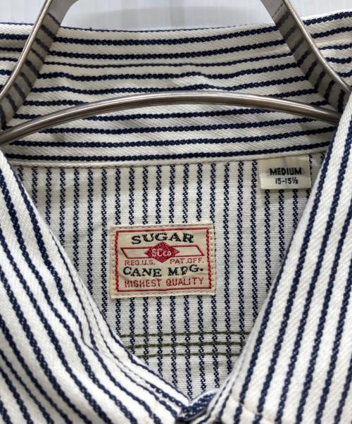 SUGAR CANE（シュガーケーン）SUGAR CANE (シュガーケーン) HICKORY STRIPE WORK SHIRT ホワイト サイズ:Mの古着・服飾アイテム
