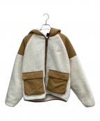 NEW BALANCEニューバランス）の古着「Boa Combi Hooded Jacket」｜アイボリー×カーキ