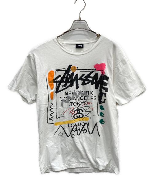 stussy（ステューシー）stussy (ステューシー) プリントTシャツ ホワイト サイズ:Mの古着・服飾アイテム