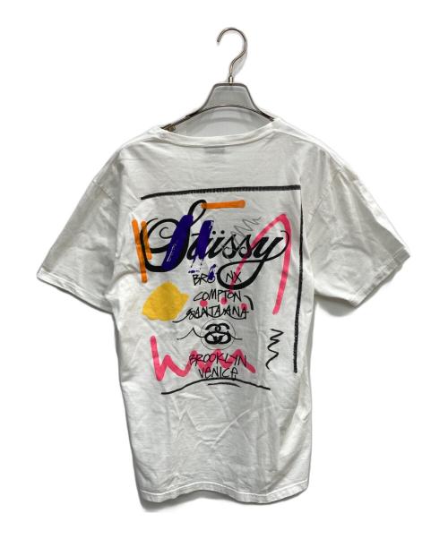 stussy（ステューシー）stussy (ステューシー) プリントTシャツ ホワイト サイズ:Mの古着・服飾アイテム