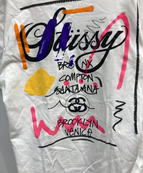 stussy（ステューシー）stussy (ステューシー) プリントTシャツ ホワイト サイズ:Mの古着・服飾アイテム