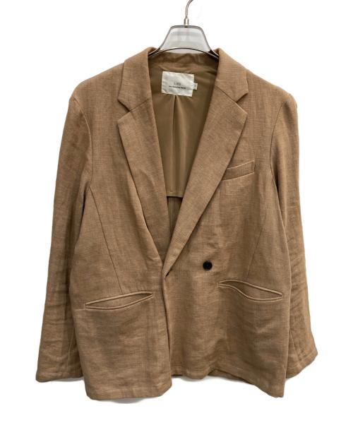 LiSS（リス）LiSS (リス) リネン ダブルテーラードジャケット ベージュ サイズ:SIZE 1の古着・服飾アイテム