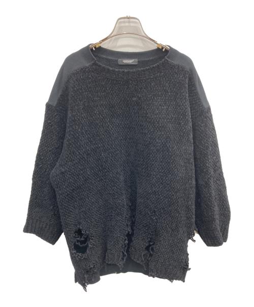 UNDERCOVER（アンダーカバー）UNDERCOVER (アンダーカバー) ナイロンウールニットプルオーバートップス ブラック サイズ:SIZE 2の古着・服飾アイテム