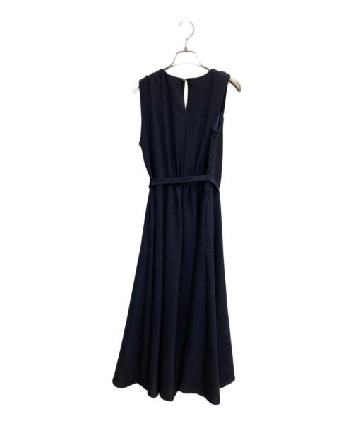 nano・universe（ナノ・ユニバース）nano・universe (ナノ・ユニバース) メランジドライ ベルト付きワンピース ネイビー サイズ:M 未使用品の古着・服飾アイテム