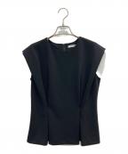 Pinky & Dianneピンキーアンドダイアン）の古着「ボックスタックダンボールブラウス」｜ブラック