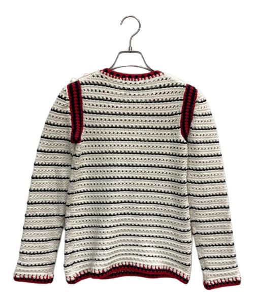 GUCCI（グッチ）GUCCI (グッチ) フェイクパールニットトップス アイボリー サイズ:XSの古着・服飾アイテム