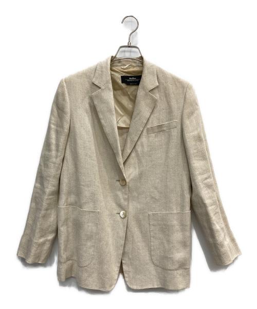 Max Mara WEEK END LINE（マックスマーラ ウイークエンドライン）Max Mara WEEK END LINE (マックスマーラ ウイークエンドライン) リネンテーラードジャケット ベージュ サイズ:40の古着・服飾アイテム