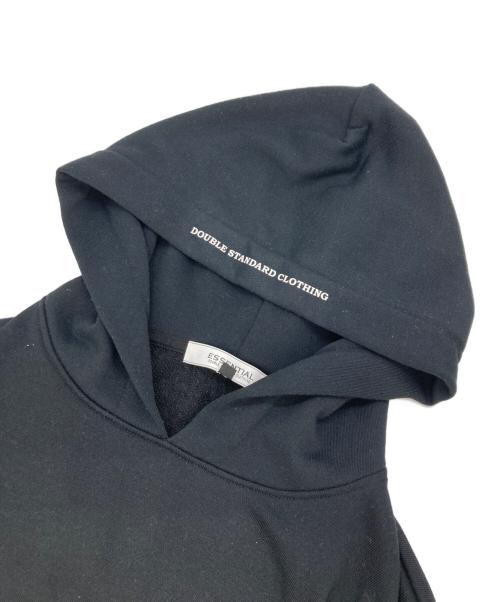 ESSENTIAL DOUBLE STANDARD CLOTHING（エッセンシャルダブルスタンダードクロージング）ESSENTIAL DOUBLE STANDARD CLOTHING (エッセンシャルダブルスタンダードクロージング) 裏毛フーデットワンピース ブラック サイズ:38の古着・服飾アイテム