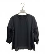 BEARDSLEYビアズリー）の古着「バルーンスリーブ7分袖カットソー」｜ブラック