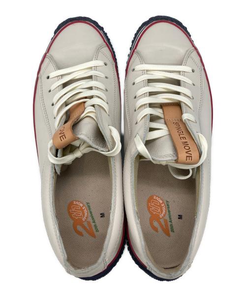 SPINGLE MOVE（スピングルムーヴ）SPINGLE MOVE (スピングルムーヴ) 20周年記念 カンガルーレザースニーカー アイボリー サイズ:Mの古着・服飾アイテム