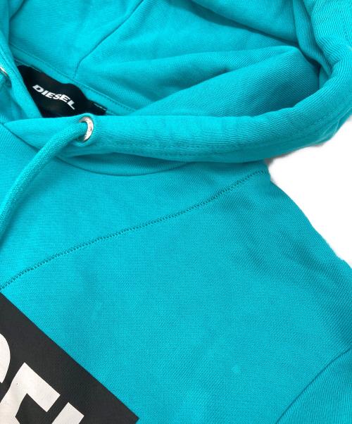 DIESEL（ディーゼル）DIESEL (ディーゼル) S-GIRK-HOOD-CUTY プルオーバーパーカー ターコイズ サイズ:Mの古着・服飾アイテム