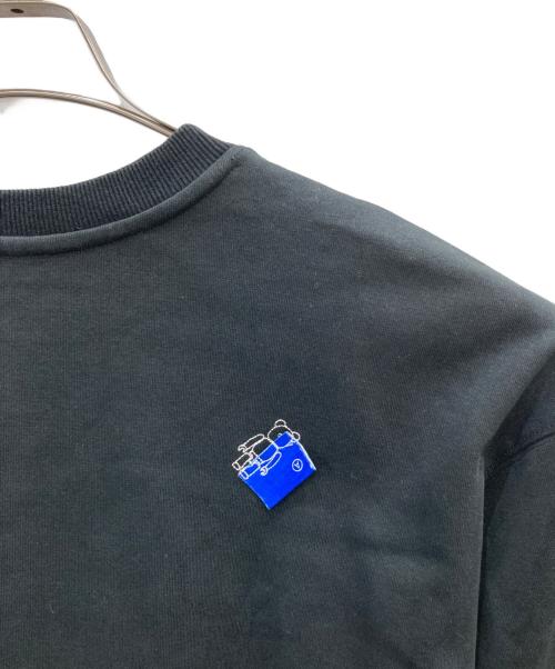 ADER error（アーダーエラー）ADER error (アーダーエラー) BE@RBRICK (ベアブリック) プリントスウェット ブラック サイズ:FREEの古着・服飾アイテム