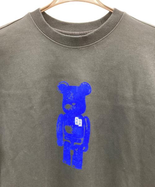 ADER error（アーダーエラー）ADER error (アーダーエラー) BE@RBRICK (ベアブリック) プリントスウェット ブラック サイズ:FREEの古着・服飾アイテム