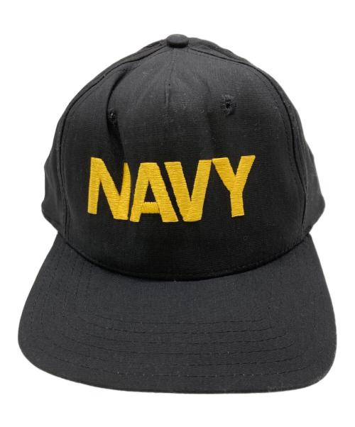 U'S NAVY（アメリカ海軍）U'S NAVY (ユーエスネイビー) ベースボールキャップ ブラック サイズ:S-M（6 1/2-7 1/2）の古着・服飾アイテム