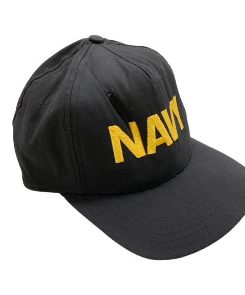 U'S NAVY（アメリカ海軍）U'S NAVY (ユーエスネイビー) ベースボールキャップ ブラック サイズ:S-M（6 1/2-7 1/2）の古着・服飾アイテム