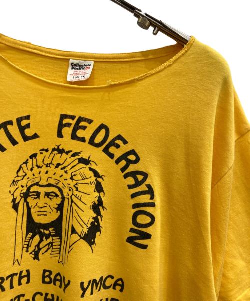 COLLEGIATE PACIFIC（カレッジパシフィック）COLLEGIATE PACIFIC (カレッジパシフィック) Tシャツ イエロー サイズ:Lの古着・服飾アイテム
