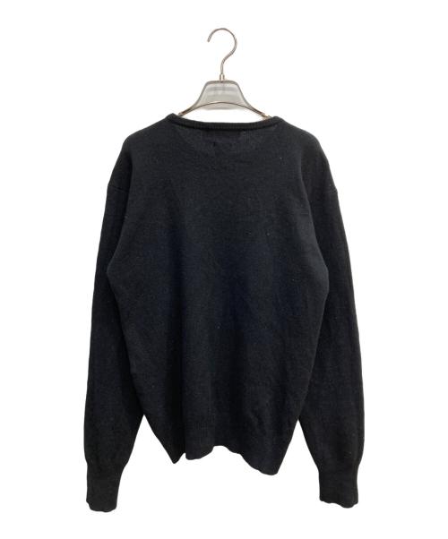 POLO RALPH LAUREN（ポロ・ラルフローレン）POLO RALPH LAUREN (ポロ・ラルフローレン) クルーネックウールニット ブラック サイズ:Mの古着・服飾アイテム