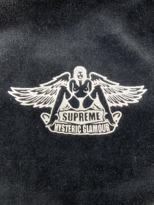SUPREME（シュプリーム）SUPREME (シュプリーム) Hysteric Glamour (ヒステリックグラマー) Velour Track Jacket/ベロアトラックジャケット ブラック サイズ:Lの古着・服飾アイテム