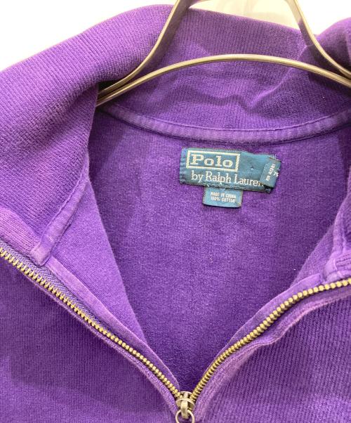 POLO RALPH LAUREN（ポロ・ラルフローレン）POLO RALPH LAUREN (ポロ・ラルフローレン) ハーフジップニット パープル サイズ:Mの古着・服飾アイテム