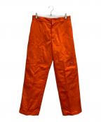 Dickiesディッキーズ）の古着「ダブルニーワークパンツ」｜オレンジ