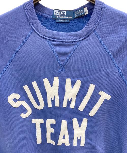 POLO RALPH LAUREN（ポロ・ラルフローレン）POLO RALPH LAUREN (ポロ・ラルフローレン) 加工ラグランスウェット ネイビー サイズ:XSの古着・服飾アイテム